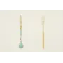 Pendientes irregulares de acero inoxidable con per