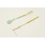 Pendientes irregulares de acero inoxidable con per