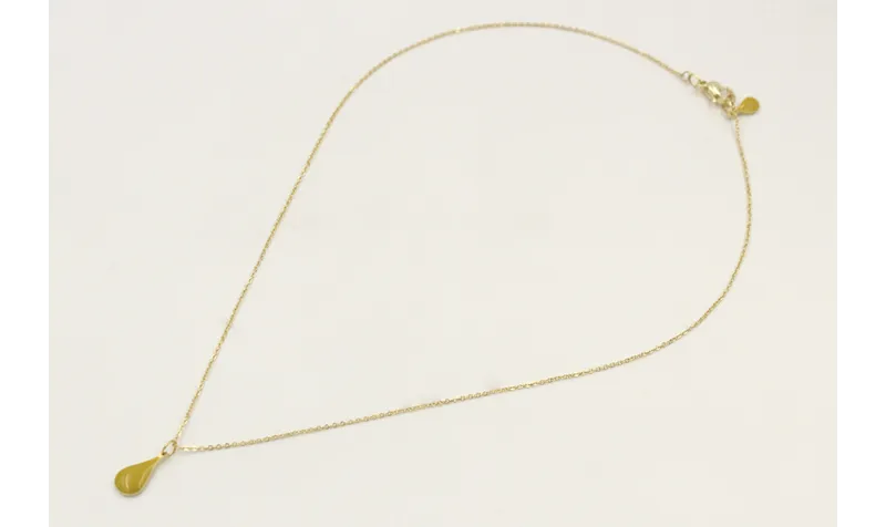 Solitario de acero inoxidable con cadena de eslabó