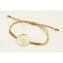 Pulsera hilo color marrón claro con nudo serpiente