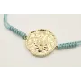 Pulsera hilo color menta con nudo serpiente y chap