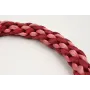 Collar seda granate y salmón con nudo kumihimo y c