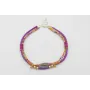 Collar seda natural morada,fucsia,mostaza, lazo tu