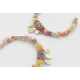 Pendientes aro plano forrado de lazo tubo kimono a