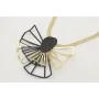 Collar cadena tira dorada mate con láminas abanico