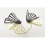 Pulsera rigida 2 discos con láminas abanicos esmal