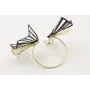 Pulsera rigida 2 discos con láminas abanicos esmal