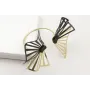 Pulsera rigida 2 discos con láminas abanicos esmal