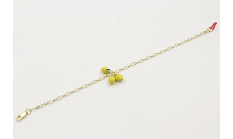 Pulsera con cadena alargada de eslabón oro mate co