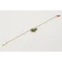 Pulsera con cadena alargada de eslabón oro mate co