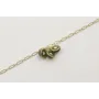 Pulsera con cadena alargada de eslabón oro mate co