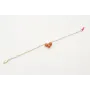 Pulsera con cadena alargada de eslabón oro mate co