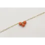 Pulsera con cadena alargada de eslabón oro mate co
