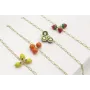 Pulsera con cadena alargada de eslabón oro mate co
