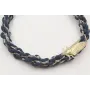 Collar cordón trenzado trenzado azul marino y libe