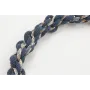 Collar cordón trenzado trenzado azul marino y libe