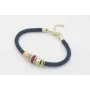 Pulsera de cordón trenzado retorcido color azul ma