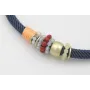 Pulsera de cordón trenzado retorcido color azul ma
