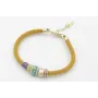 Pulsera de cordón trenzado retorcido color marrón 