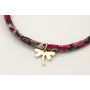 Pulsera regulable de cinta liberty en tonos morado