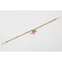 Pulsera cadena de strass naranja, rosa, fucsia con