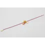 Pulsera cadena eslabón plano fucsia con burruño de