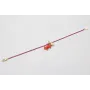 Pulsera cadena eslabón plano fucsia con colgante c
