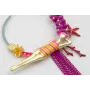 Pendientes aro dorado mate grande con miyuki mosta
