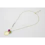 Collar cadena eslabón ovalado doarado mate cosido 