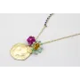 Collar cadena eslabón ovalado doarado mate cosido 
