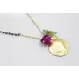 Collar cadena eslabón ovalado doarado mate cosido 