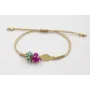 Pulsera hilo dorado con nudo serpiente, pez dorado