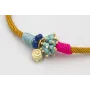 Pulsera cordón retorcido mostaza forrada con hilo 