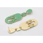 Pendientes perno gota, colgantes semi ovalo, cuadr