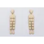 Pendientes perno gota, colgantes semi ovalo, cuadr