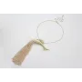 Collar cadena microbolas dorada mate con pez esmal