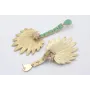 Pendientes perno gota esmaltada turquesa, cuadrado