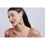 Pendientes perno gota esmaltada turquesa, cuadrado