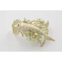 Brazalete coral dorado mate con pez esmlatado crem