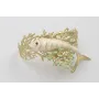 Brazalete coral dorado mate con pez esmlatado crem