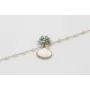 Pulsera cadena facetadas opal con burruño de bolas