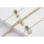 Pulsera cadena facetadas opal con burruño de bolas