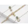 Pulsera cadena engarzada piedra con burruño faceta