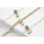 Pulsera cadena facetadas opal con burruño de bolas