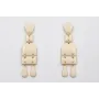 Pendientes esmlatados rosa claro con perno gotas, 