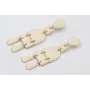 Pendientes esmlatados rosa claro con perno gotas, 