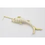 Pendientes asimetricos perno listón dorado mate co