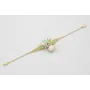 Pulsera cadena eslabón plano y maya rombo con bola