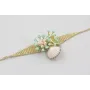 Pulsera cadena eslabón plano y maya rombo con bola