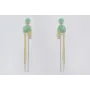 Pendientes perno gota, colgantes semi ovalo esmalt